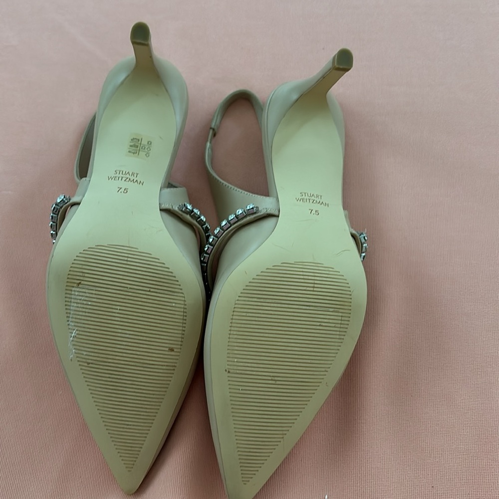 New Stuart Weitzman Crystaline Leather shoes. Size 7.5 - Picture 7 of 7